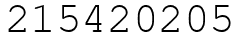 Число 215420205.