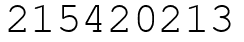 Число 215420213.
