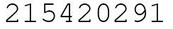Число 215420291.