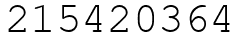 Число 215420364.