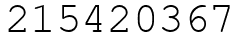 Число 215420367.