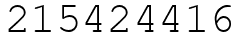 Число 215424416.