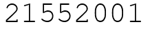 Число 21552001.