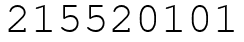 Число 215520101.