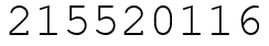 Число 215520116.
