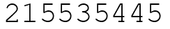 Число 215535445.