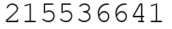 Число 215536641.