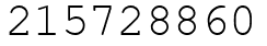 Число 215728860.