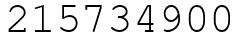 Число 215734900.