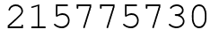 Число 215775730.