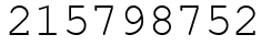 Число 215798752.