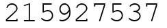Число 215927537.