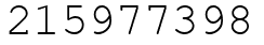 Число 215977398.