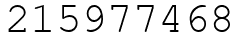 Число 215977468.