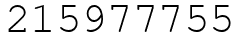 Число 215977755.