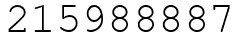 Число 215988887.