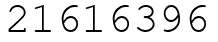 Число 21616396.