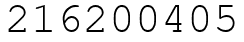 Число 216200405.