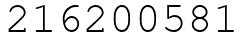 Число 216200581.