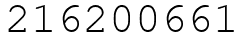 Число 216200661.