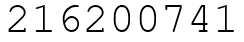 Число 216200741.