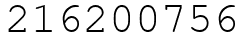 Число 216200756.