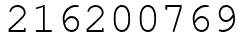 Число 216200769.