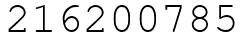 Число 216200785.