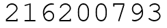 Число 216200793.