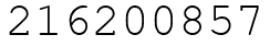 Число 216200857.