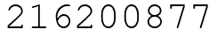 Число 216200877.