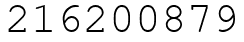 Число 216200879.