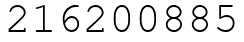 Число 216200885.