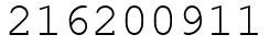 Число 216200911.