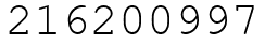 Число 216200997.
