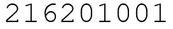 Число 216201001.