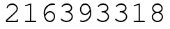 Число 216393318.