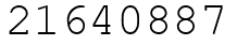 Число 21640887.