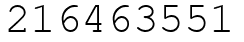 Число 216463551.