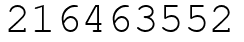 Число 216463552.