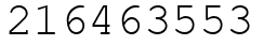 Число 216463553.
