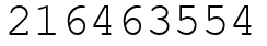 Число 216463554.