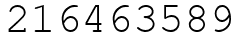 Число 216463589.