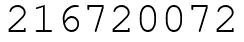Число 216720072.