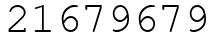 Число 21679679.