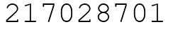 Число 217028701.