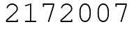 Число 2172007.