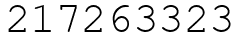 Число 217263323.