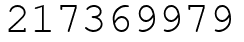 Число 217369979.
