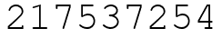 Число 217537254.